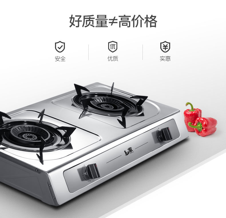 双头两头燃气灶天然气煤气液化气沼气炉