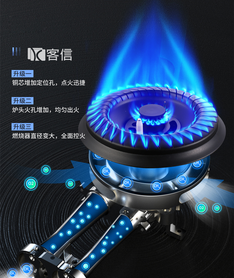 普通炉具灶具二环燃气输送结构